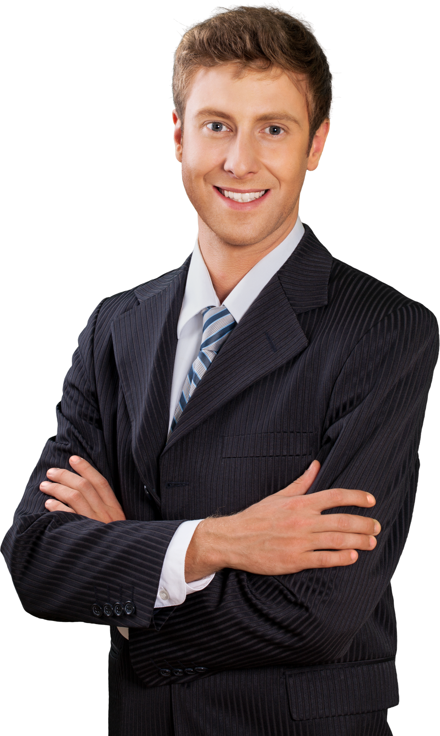 Young Professional Portrait Isolated on White Background